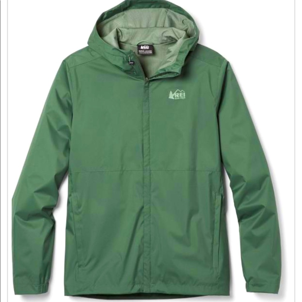 REI Green Olive Rain Jacket